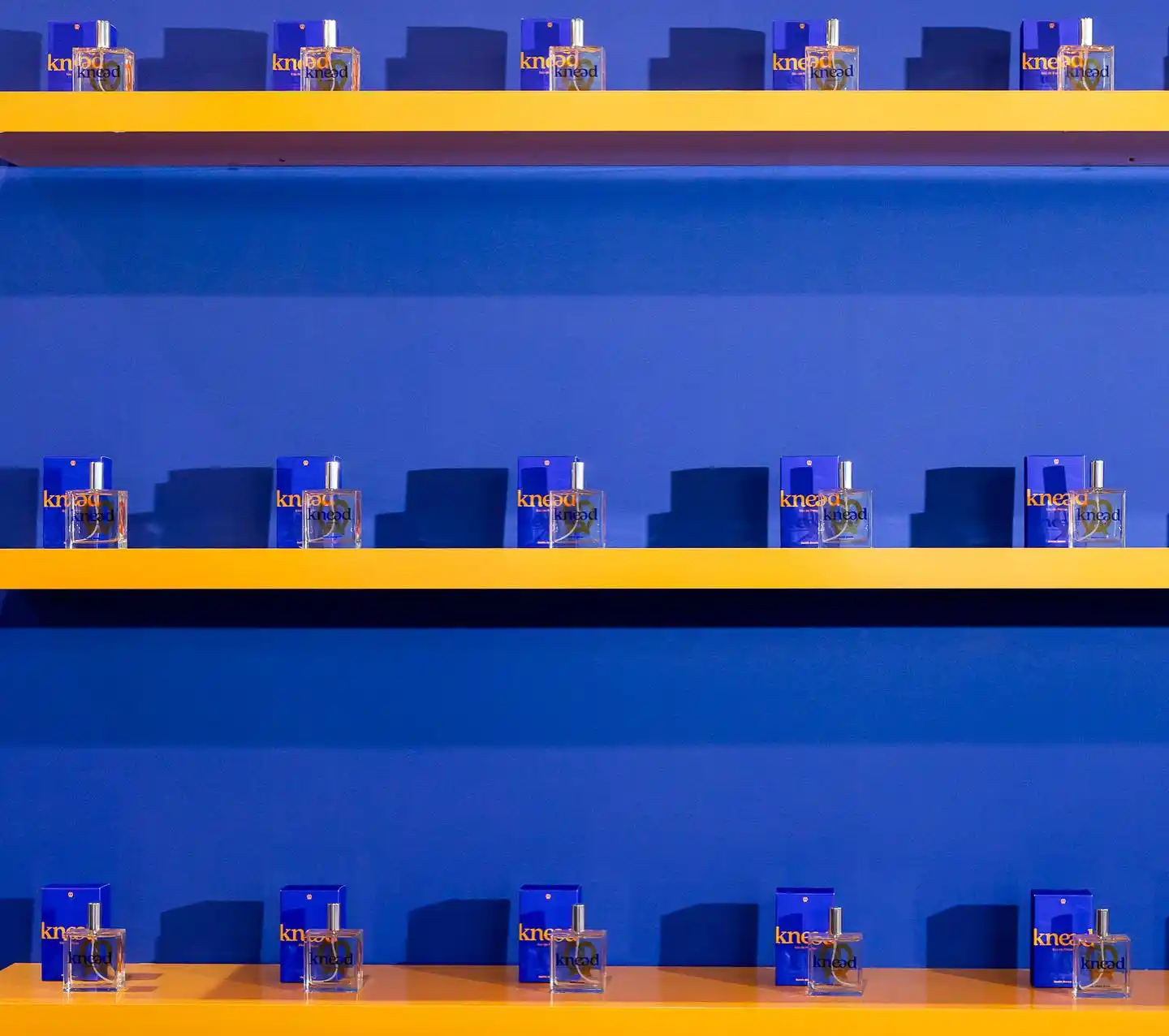 Shelf display for knead, a Auntie Anne's fragrance popup