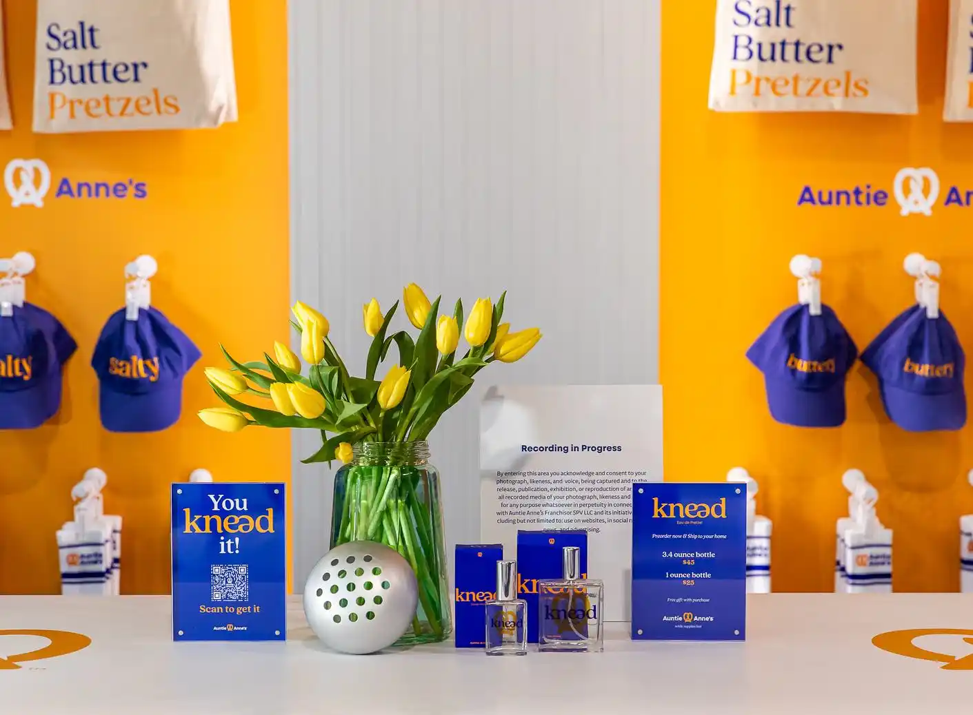 knead, a Auntie Anne's fragrance popup that smells like butter.